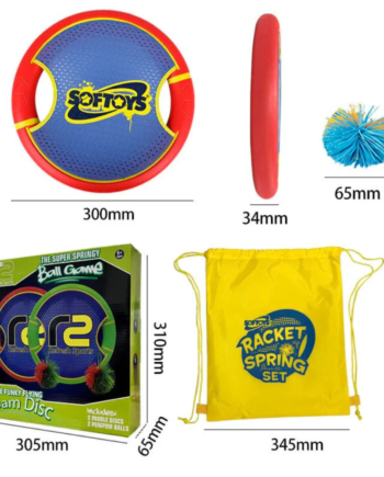Softoys Racket Spring Set - Rød